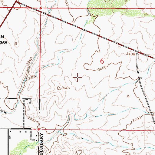 Topographic Map of Verde Santa Fe Golf Club, AZ