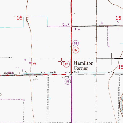 Topographic Map of Hamilton Aquatic Center, AZ
