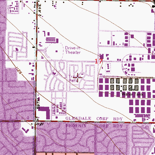 Topographic Map of Belaire Manor Mobile Home Park, AZ