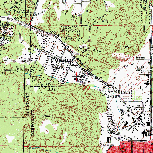 Topographic Map of Beverly Gardens Trailer Park, AZ