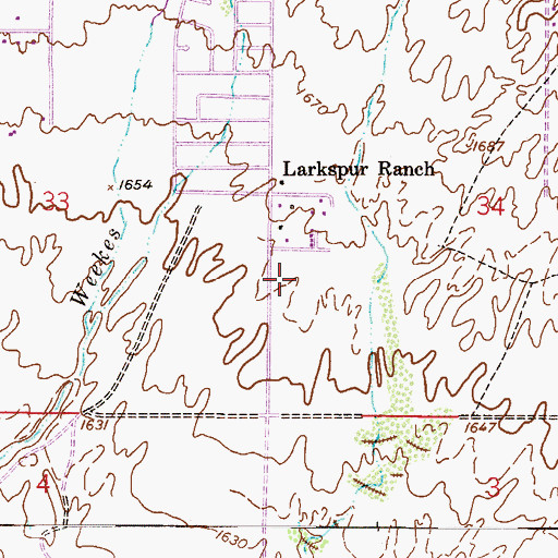 Topographic Map of Denali Park Estates Mobile Home Park, AZ