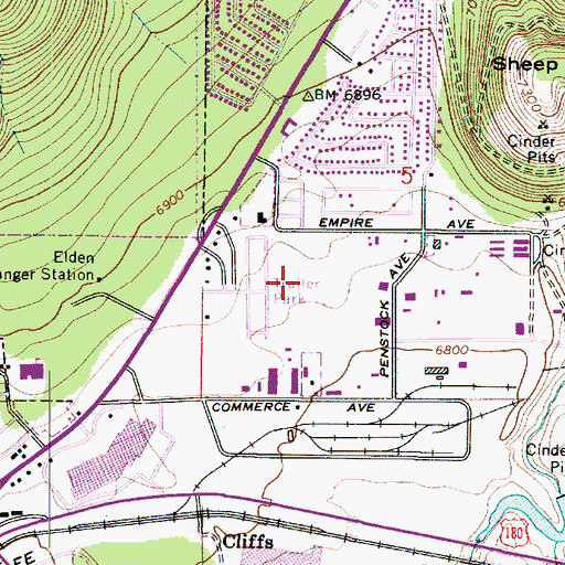 Topographic Map of Jo Don Mobile Home Park, AZ