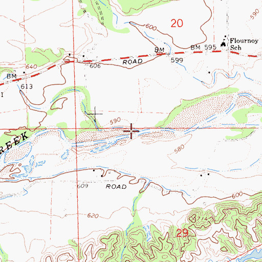 Topographic Map of McCarty Creek, CA