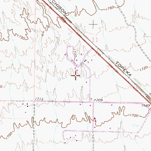 Topographic Map of Mobile Gardens Mobile Home Park, AZ