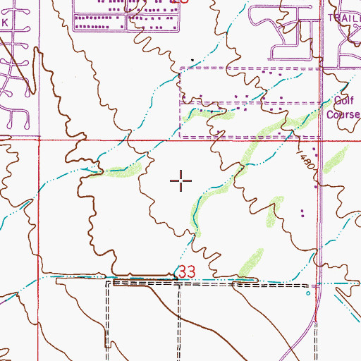 Topographic Map of Valle Del Oro Mobile Home Park, AZ