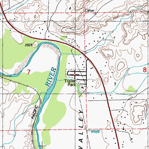 Topographic Map of Valley View Mobile Home and Recreational Vehicle Park, AZ