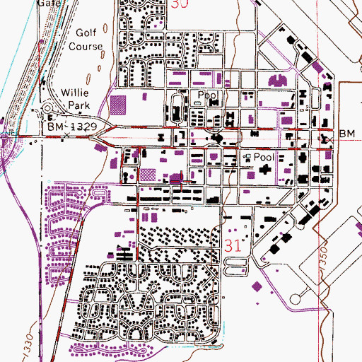 Topographic Map of Arizona State University Polytechnic Campus Dean Residential Hall, AZ