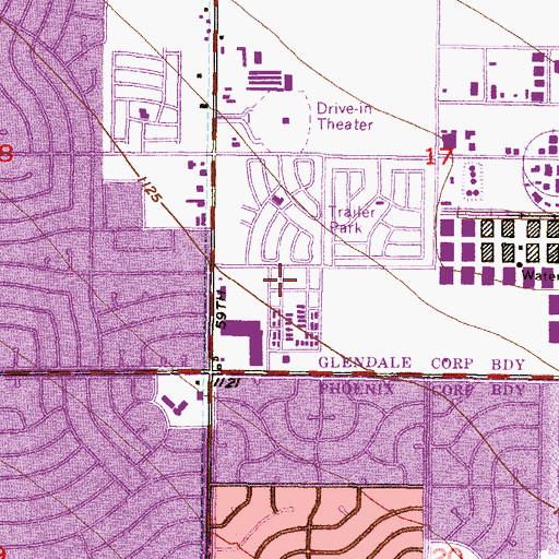 Topographic Map of Desert Sky Health Care and Assisted Living, AZ