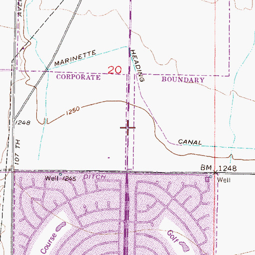 Topographic Map of Desert Winds Assisted Living Center, AZ