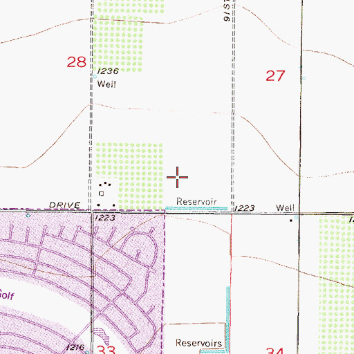 Topographic Map of Emeritus at Peoria Assisted Living Center, AZ
