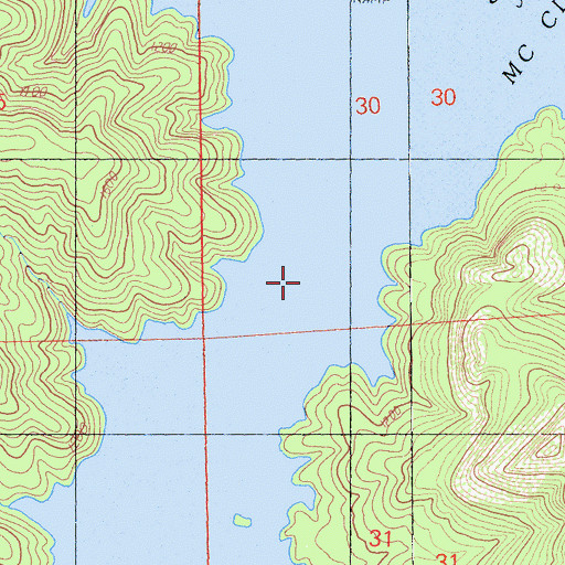 Topographic Map of McCloud River Arm, CA