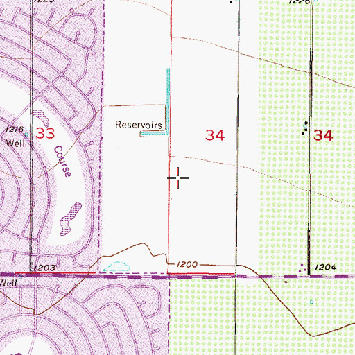 Topographic Map of Sterling House of Peoria Assisted Living Center, AZ