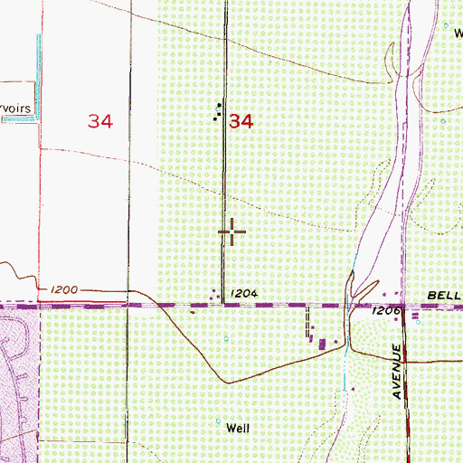 Topographic Map of The Montecito Assisted Living Center, AZ