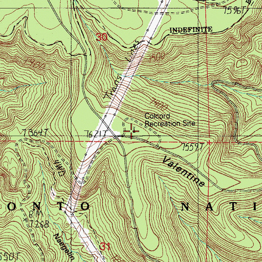 Topographic Map of Colcord Ridge Campground, AZ