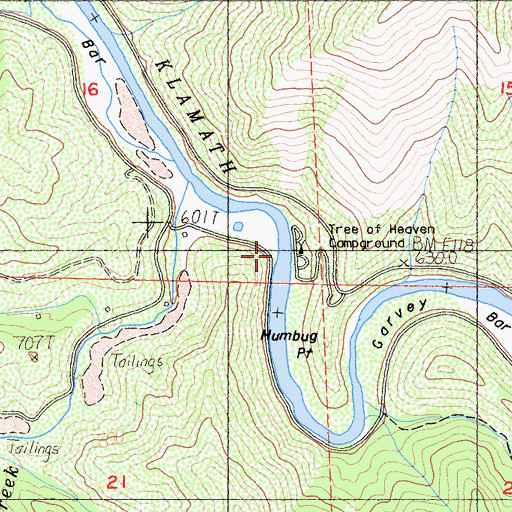 Topographic Map of McConnell Bar, CA