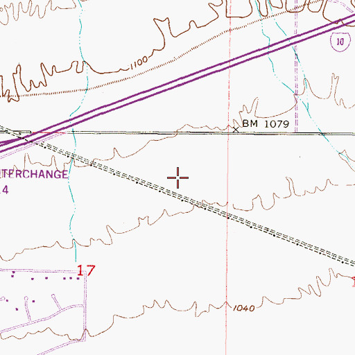 Topographic Map of Leaf Verde Recreational Vehicle Resort, AZ
