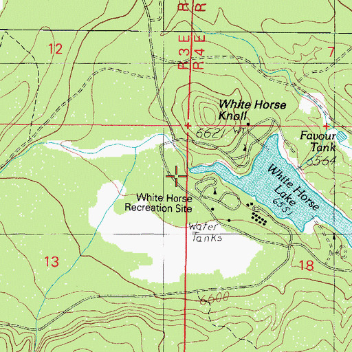 Topographic Map of White Horse Lake Family Campground, AZ