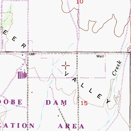 Topographic Map of Adobe Dam Family Center Golf Center, AZ