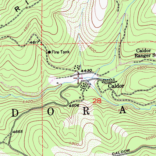 Topographic Map of McKinney Creek, CA