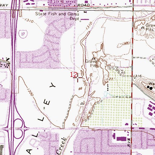 Topographic Map of Cave Creek Municipal Golf Course, AZ