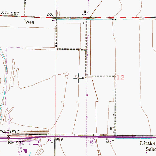 Topographic Map of Coldwater Golf Club, AZ