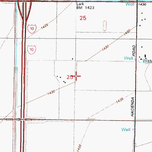 Topographic Map of Mission Royale Golf Club, AZ