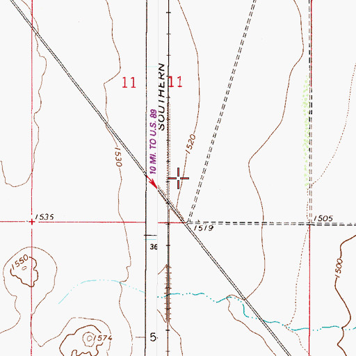 Topographic Map of Oasis Golf Club, AZ