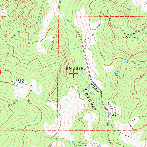 Topographic Map of McMahon Creek, CA