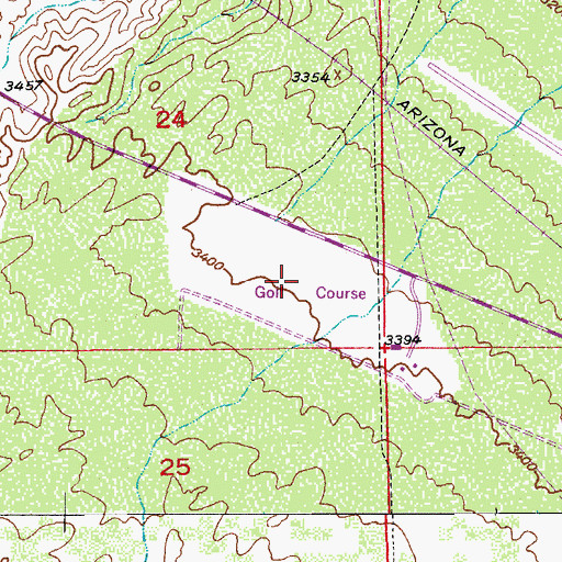 Topographic Map of San Manuel Country Club, AZ