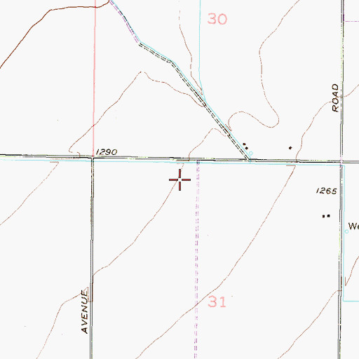 Topographic Map of Sun City Grand Granite Falls Golf Course, AZ