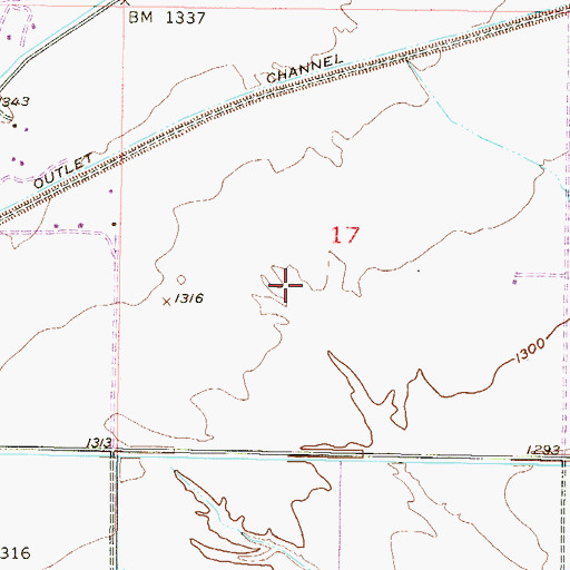 Topographic Map of Sun City West Desert Trails Golf Course, AZ