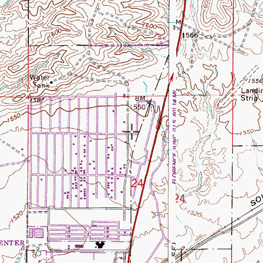 Topographic Map of Three Parks Fairways, AZ