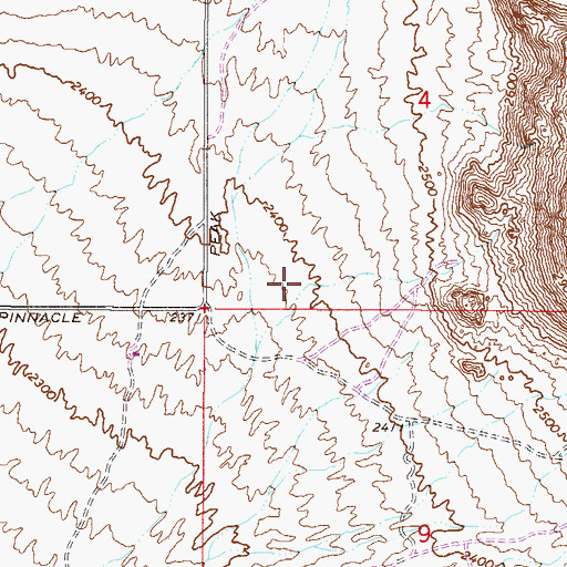 Topographic Map of Troon Country Club, AZ