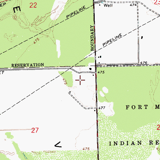 Topographic Map of Willow Springs Golf Course, AZ