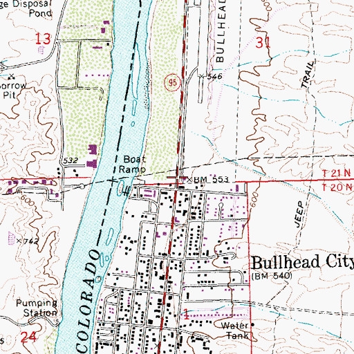 Topographic Map of The Highway Station Post Office, AZ