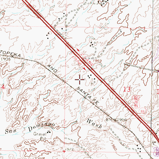 Topographic Map of Cactus Ranch Trailer Court, AZ