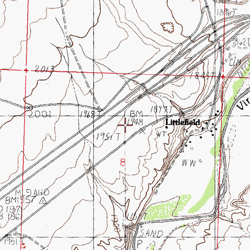 Topographic Map of Canyon View Estates Mobile Home Park, AZ