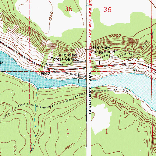Topographic Map of Narrows Boat Launch, AZ