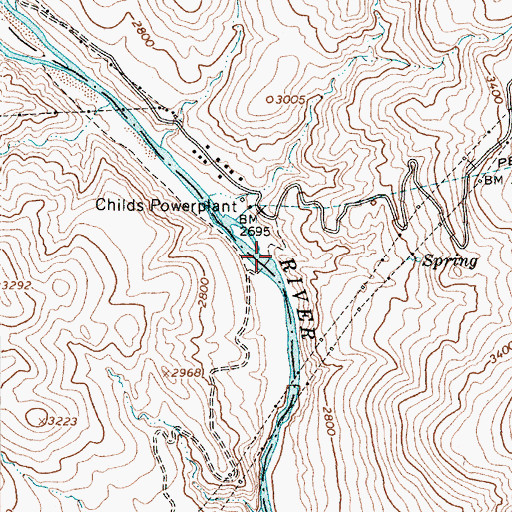 Topographic Map of Childs Campground, AZ