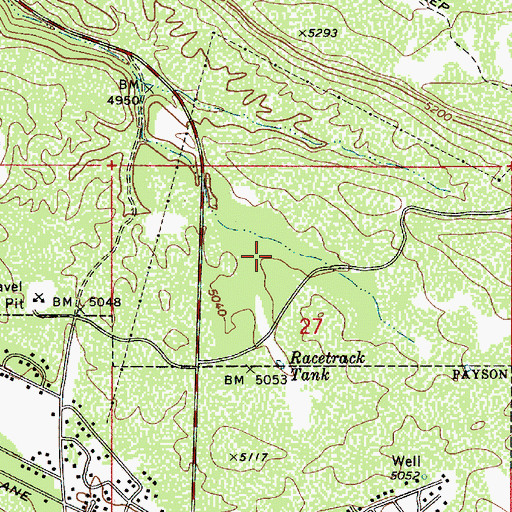 Topographic Map of Houston Mesa Family Campground, AZ