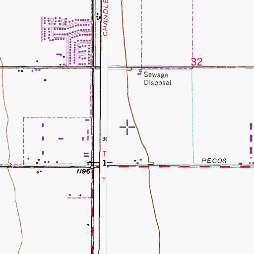 Topographic Map of Horizon Bay - Chandler, AZ