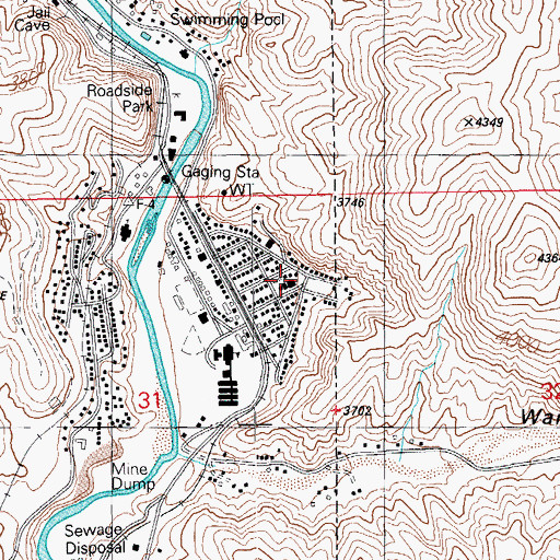 Topographic Map of Greenlee County Health Department, AZ