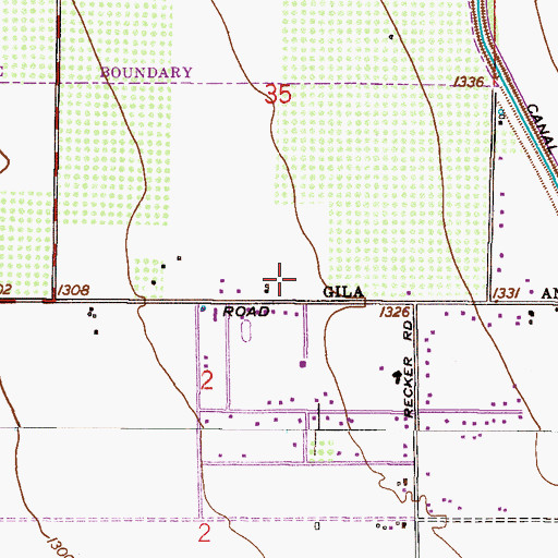 Topographic Map of Healthsouth East Valley Rehabilitation Hospital, AZ