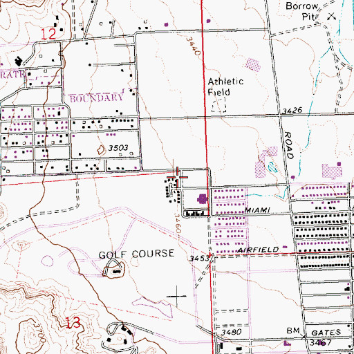 Topographic Map of The Gardens at Kingman Assisted Living Center, AZ