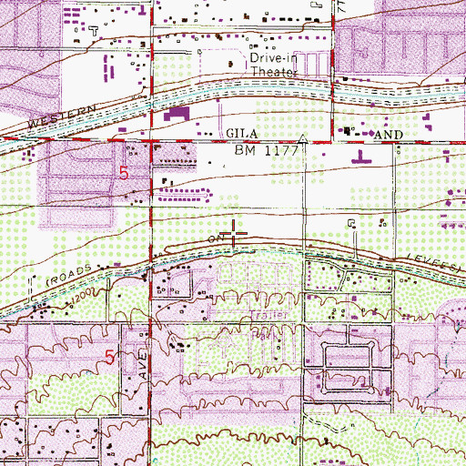 Topographic Map of Life Care Center at South Mountain, AZ
