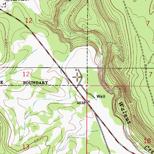 Topographic Map of Canyon Vista Campground, AZ