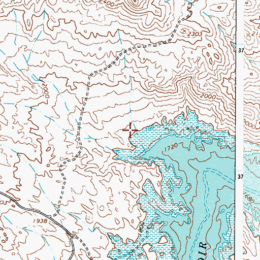 Topographic Map of Rattlesnake Cove Campground, AZ