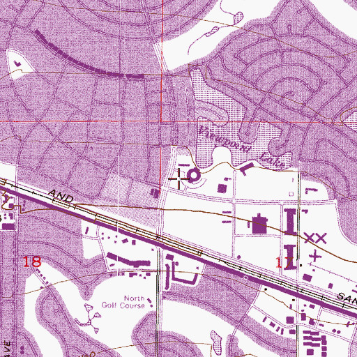 Topographic Map of Lakeview Recreation Center, AZ