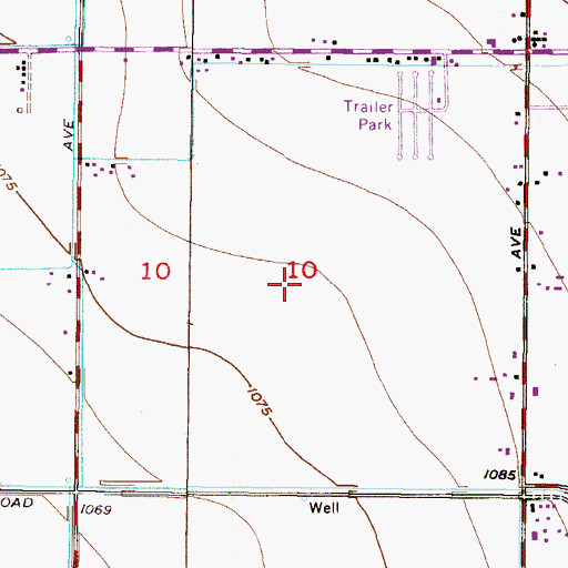 Topographic Map of Desert Mirage Golf Course, AZ