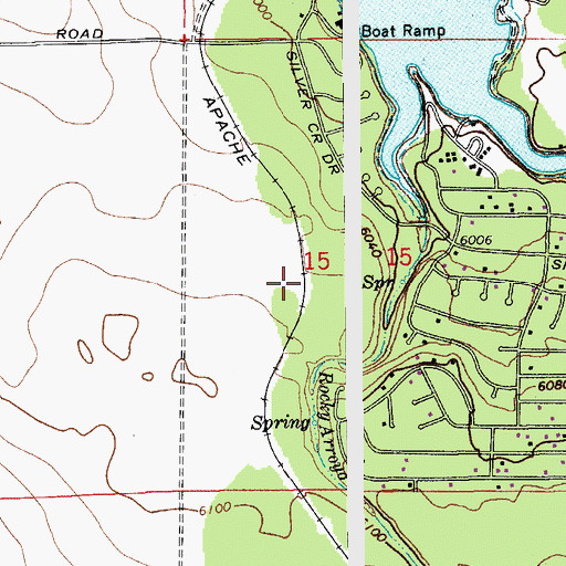 Topographic Map of Juniper Ridge Recreational Vehicle Resort, AZ